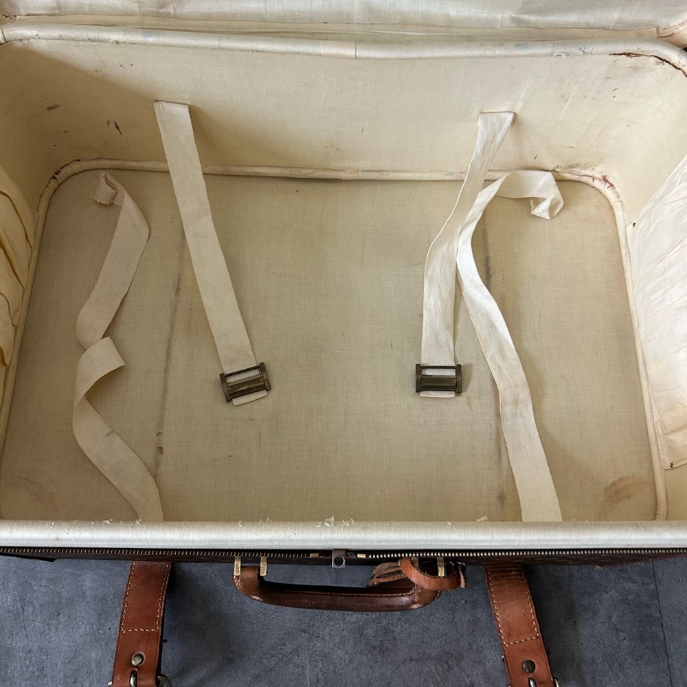 Louis Vuitton Vintage Monogram Suitcase Travel Bag Luggage Vachetta Leather - Picture 9 of 16